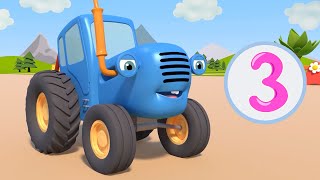 ИГРА В ПЕСОЧНИЦЕ - Синий трактор на детской площадке - Мультфильм