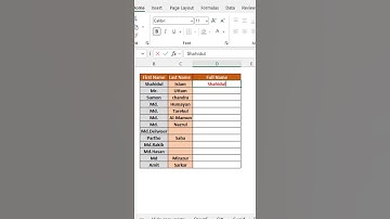 Flash Fill Full Name Excel tips & Tracks #excel #spreadsheetmagic  #exceltips