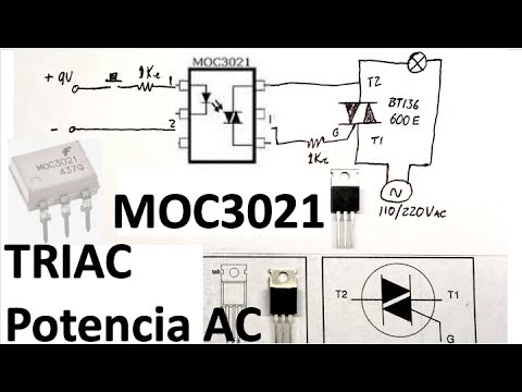 ✅ Triac y Optotriac para electrónica de Potencia, circuito y explicación del funcionamiento.