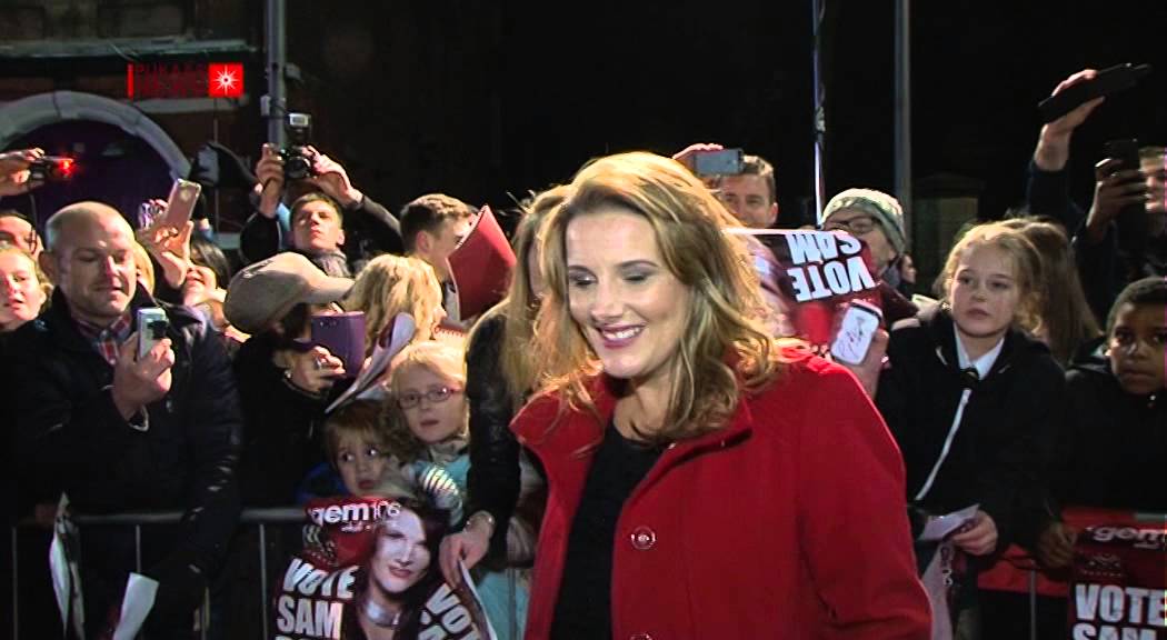 Sam Bailey Greeted by Screaming Fans at Leicester Homecoming