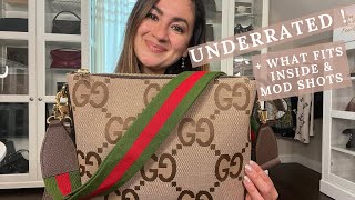 GUCCI ATTACHE LARGE SHOULDER BAG  WHAT FITS INSIDE + MOD SHOTS