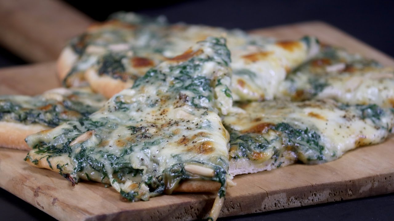 Creamy Spinach Pizza