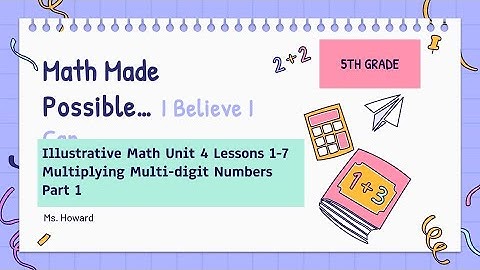 IM Grade 5 Unit 4 Multiply 3-Digit Numbers by 1-Digit Numbers | Area Model & Standard Algorithm