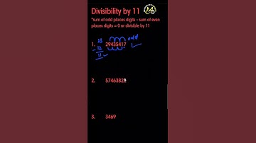 Divisibility by 11 #youtubeshorts #shorts #shortvideo #divisibility #divisibilityrules