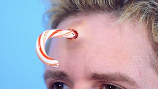 CANDY CANE GROWS OUT FOREHEAD!