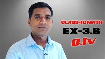 दो चर वाले रैखिक समीकरण युग्म | Linear Equations | Ex-3.6 Q.1v | Vilopan Vidhi | NCERT Solution |