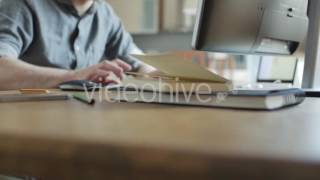 Freelancer Working In Studio (Stock Footage)