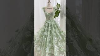 Making a corset V neck 3D floral sequined midi dress #dress #gown #fashion #prom #sewing #wedding