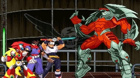 Hayato, Strider Hiryu & Zero vs Vegatron (Bison Robot)