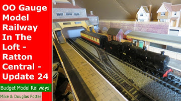 OO Gauge Model Railway In The Loft - Ratton Central - Raised Terminus Station Building - Update 24