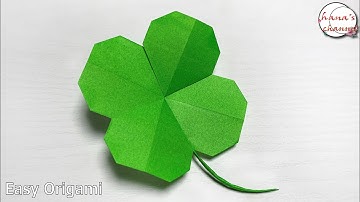 【折り紙】簡単 四つ葉のクローバー🍀How to make Four leaf clover#クローバー#clover#trevo#клевер#클로버#三葉草#折り方#おりがみ#origami#摺紙