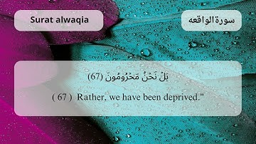 سورة الواقعه من الايه 57 الى 74 بصوت الحصرى مترجمه للإنجليزيه