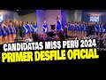 Miss per 2024 candidatas desfilan por primera vez con su banda oficial