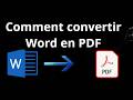 Comment convertir Word en PDF - guide complet