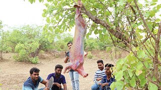 HAVING FULL GOAT GRAVY LUNCH | COOKING ONE FULL GOAT | GRAVY | SOUP |