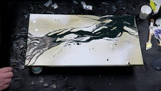 (463) Mixed Media Acrylic Pour with SPRAY PAINT and CATALYST Wedge! Fluid Acrylic Pouring Technique