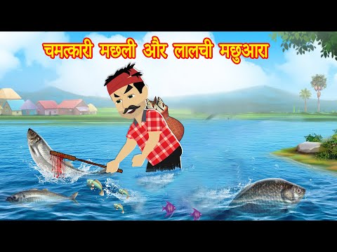 चमत्कारी मछली और लालची मछुआरा | Moral Stories | Moral Kahaniya | Hindi Kahani | Cartoon Kahani