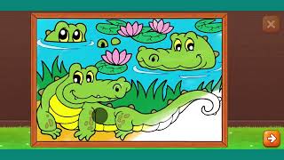 Wild Animals Coloring Fun Game- Crocodiles - Learning Animals for Kids - Children's World screenshot 4