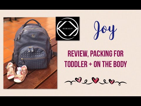 Kerikit Joy Backpack - Blue Steel - User Review, Packed as a Toddler Bag and on the Body.