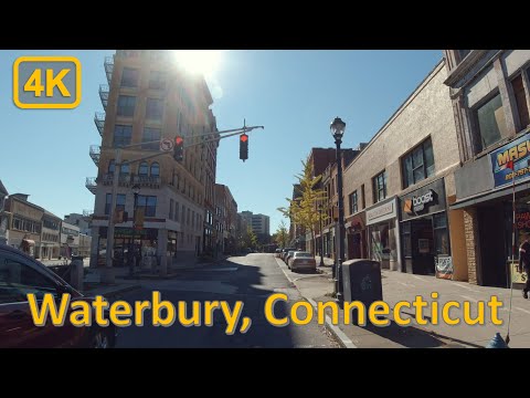 Driving in Downtown Waterbury, Connecticut - 4K60fps