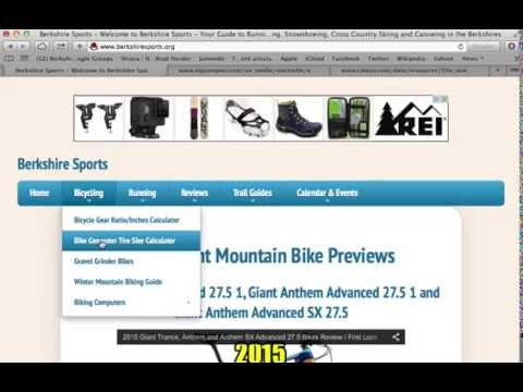 Mountain Bike Tire Size Chart