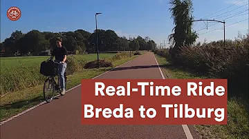 Cycling between cities in the Netherlands; Breda to Tilburg on the F58