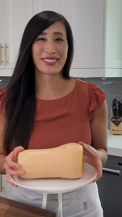 Peeling Butternut Squash using Pre-Pack Machinery's commercial fruit peeler  