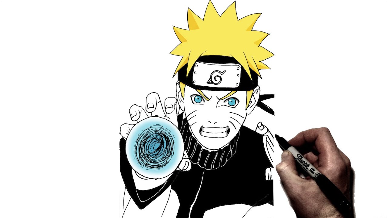 How To Draw Naruto Rasengan Step By Step Naruto Youtube