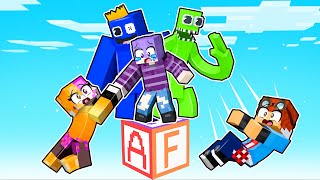 Trapped With RAINBOW Friends on SKYBLOCK in Minecraft!