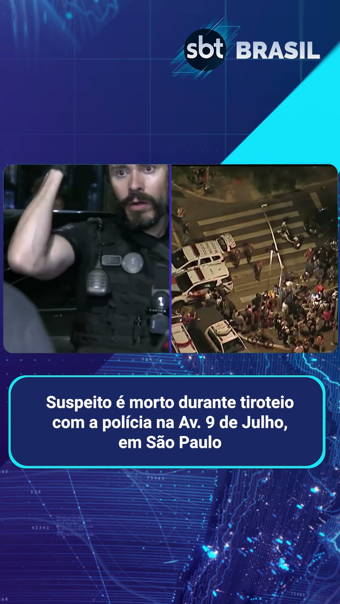 PM mata criminoso em fuga na Avenida 9 de Julho, em São Paulo | SBT Brasil (11/02/25)