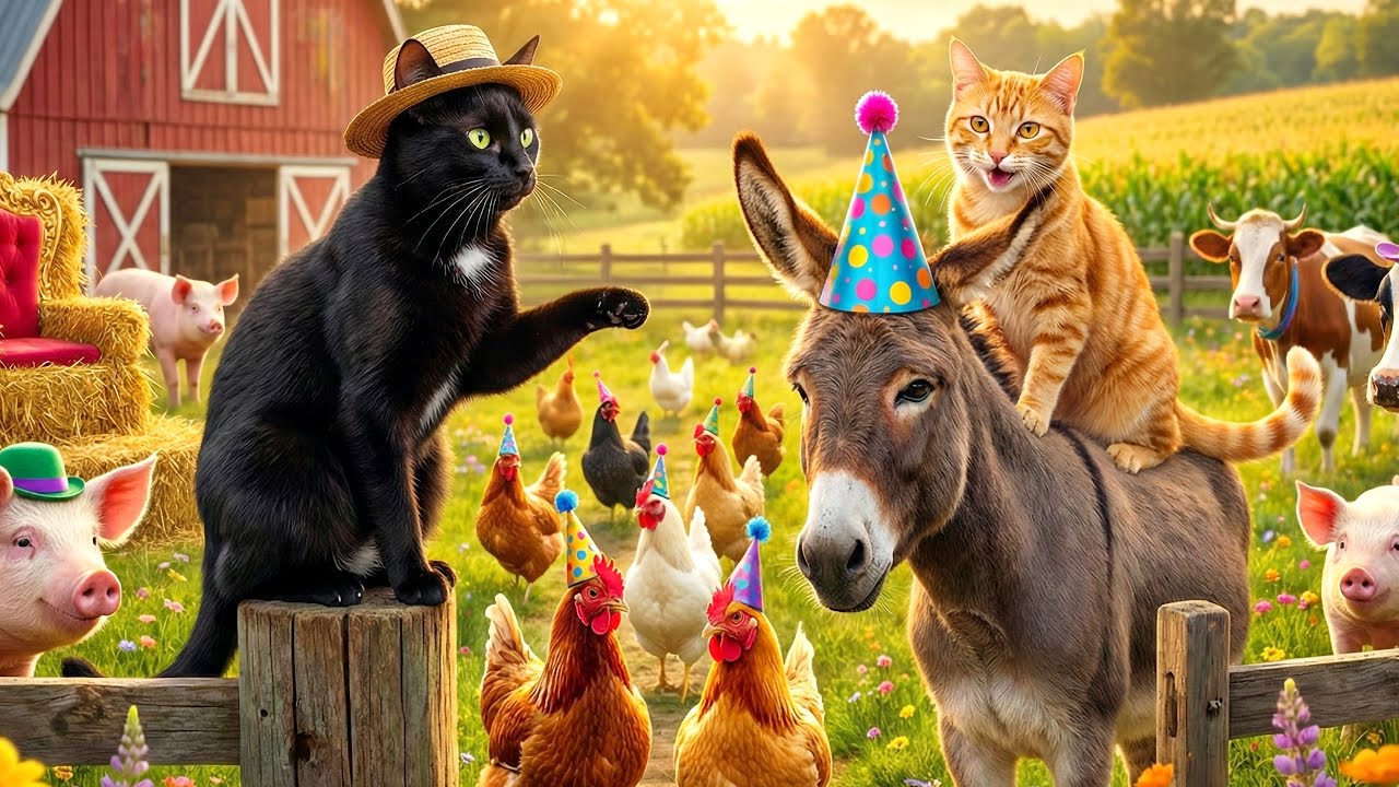 黒猫ジジが来てから、農場の様子がおかしい🥰🥰