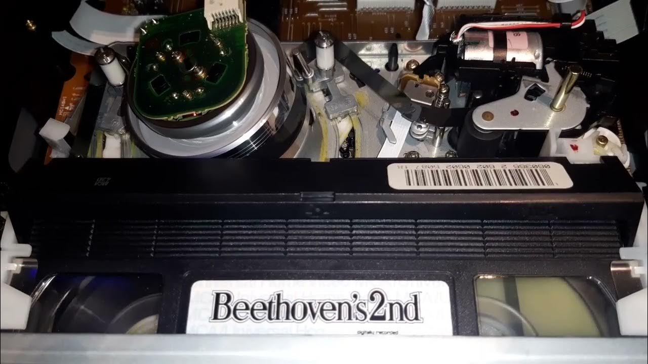 Sharp DVNC65 VCR rewinding a VHS YouTube