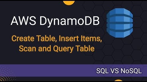 AWS DynamoDB | Create Table Insert Items Scan and Query Table In DynamoDB