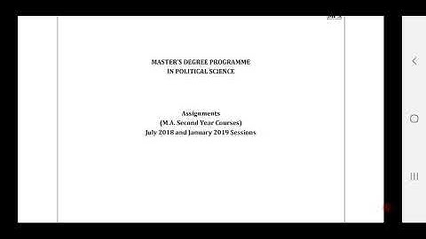 Mps 2nd year assignment ignou 2019 with hindi and english pdf