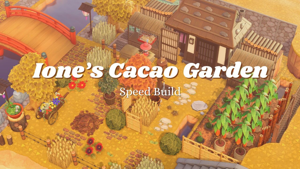 Ione's Simple Cacao Garden Animal Crossing Speed Build YouTube