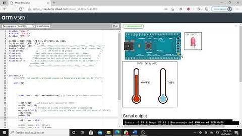 Arm Mbed OS simulator   termometro