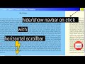 How To Create Horizontal Scrollbar using HTML, CSS, and Jquery | Hide/Show Navbar using JQUERY.