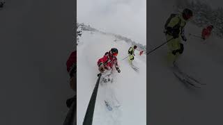 GoPro | Massive Party Shred on a Powder Day 🎬 Álvaro Penadés #Shorts #Skiing