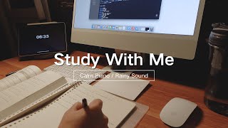 1Hours Study With Me / Rainy Sound / Calm Piano / Stay Focus