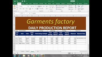 How To Make Daily Production Report for Garment industry on Excel Hindi