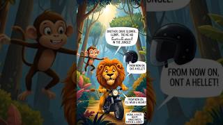 Lion Hits Its Head on a Tree Funny Cartoon Shorts🙊🐯#shorts#youtubeshorts#funny#cartoon#sher#jungle