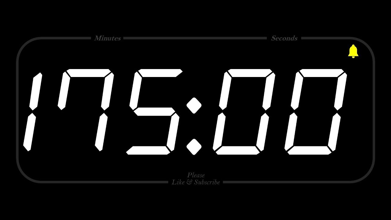 175 Minute - Timer \U0026 Alarm - 1080P - Countdown