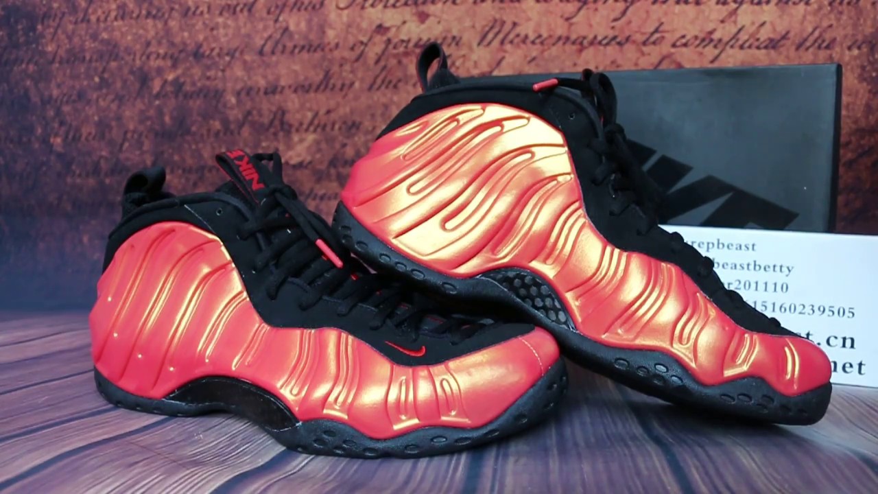 nike air foamposite habanero red
