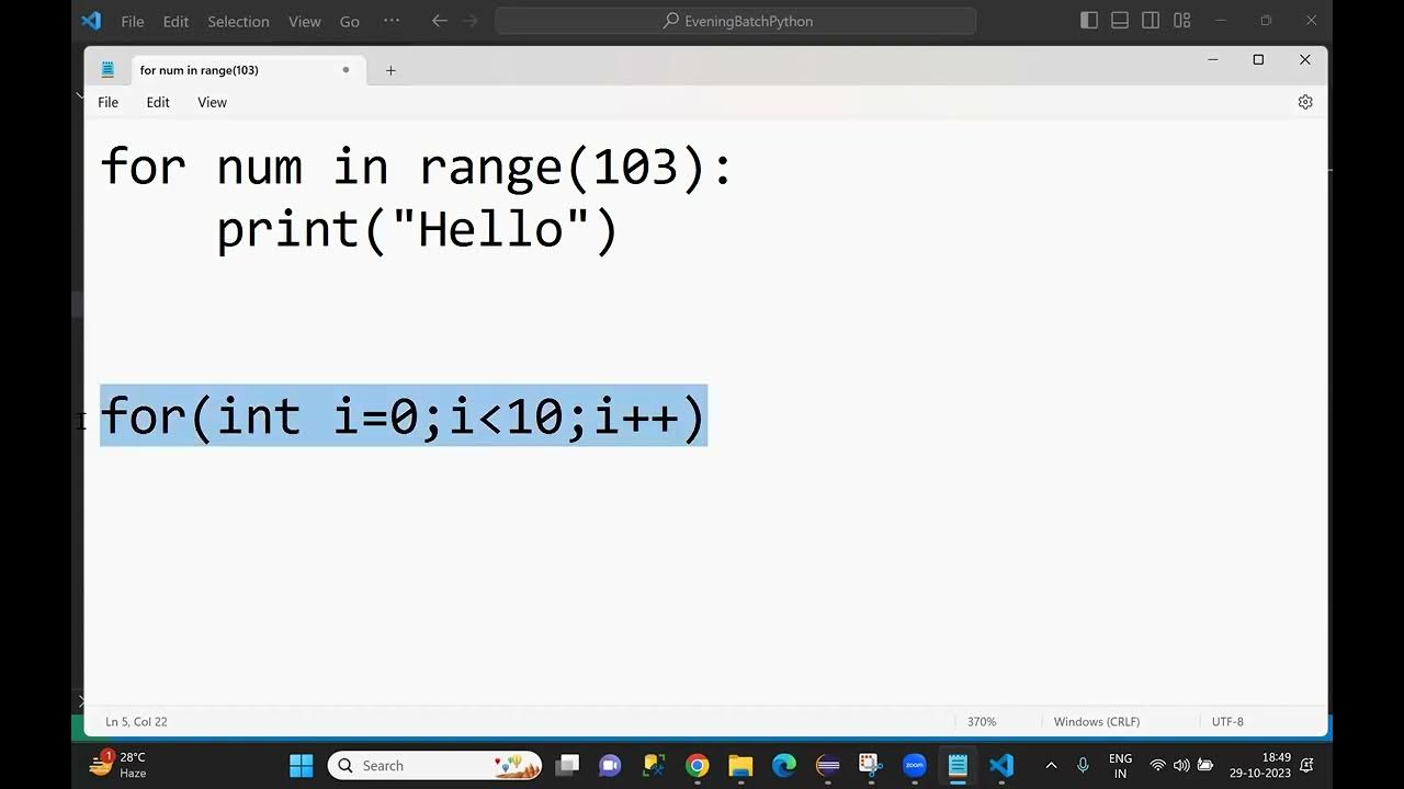 3) For Loop, String and List in python - YouTube