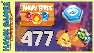 Angry Birds Stella POP Bubble Shooter Level 477 - Walkthrough, No Boosters