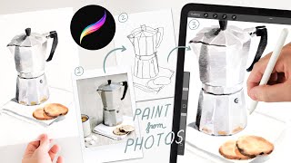 How To Easily Paint Anything From Photos In Procreate, Fast Watercolor Technique For Beginners