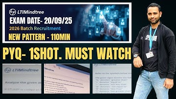 LTI Mindtree 2026 Previous Year Questions | Exam Date 20/09/2026 | New Pattern -110Minute Time