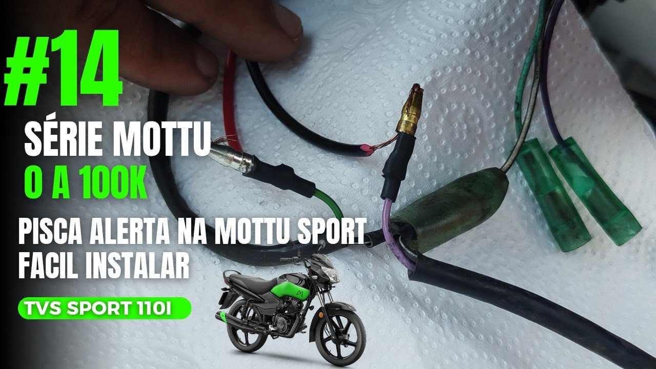 Pisca Alerta na Mottu Sport TVS como instalar | Série Mottu 100k EP 14