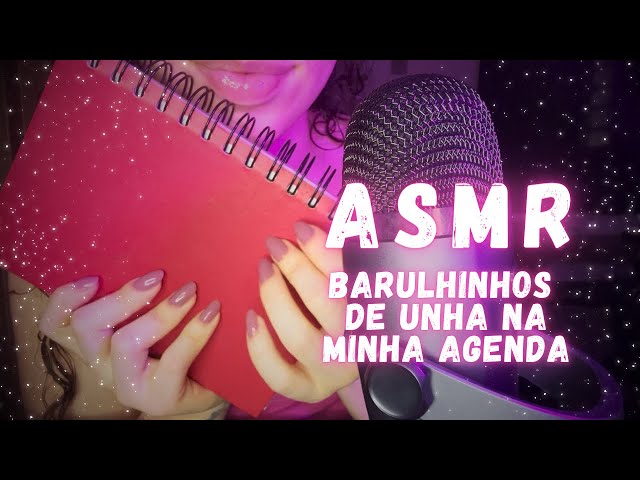 Barulhinhos de Unha na minha agenda | ASMR | Tapping & Scratching Sounds On Diary
