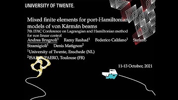 Andrea Brugnoli Presentation at 7th IFAC Workshop - LHMNC21